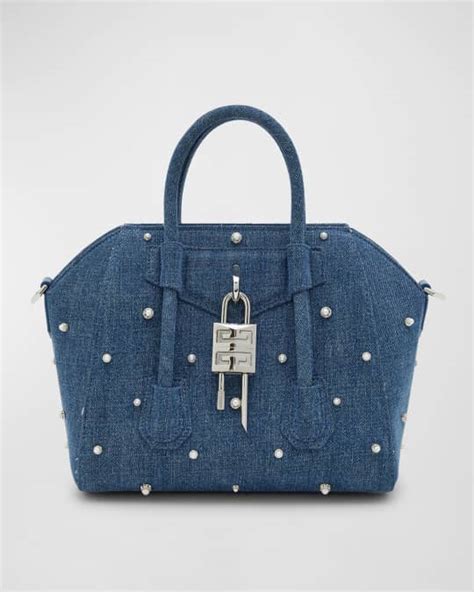 givenchy antigona small sugar|mini antigona lock denim tote bag.